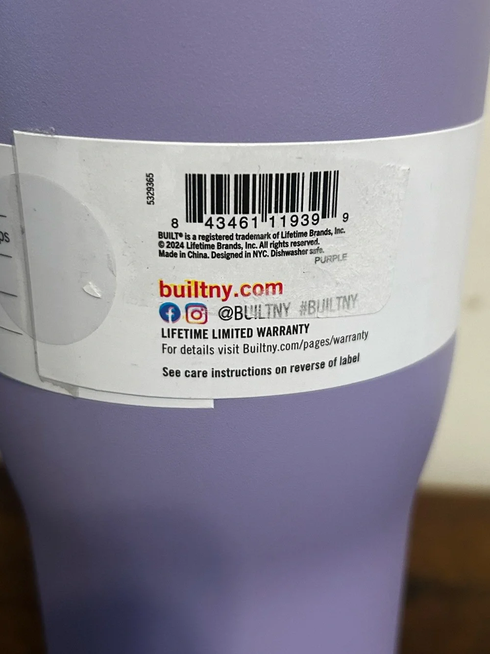 BUILT Lavender Cascade Tumbler 30oz